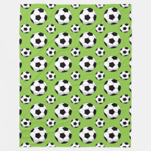 Cobertor De Velo Padrão de Bola de Futebol do Cartoon