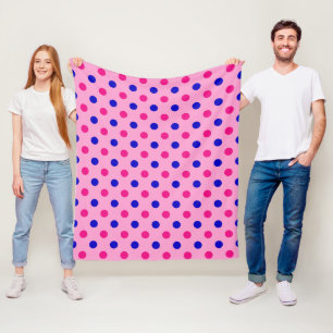 Cobertor De Velo Padrão de bolinhas rosa azul rosa