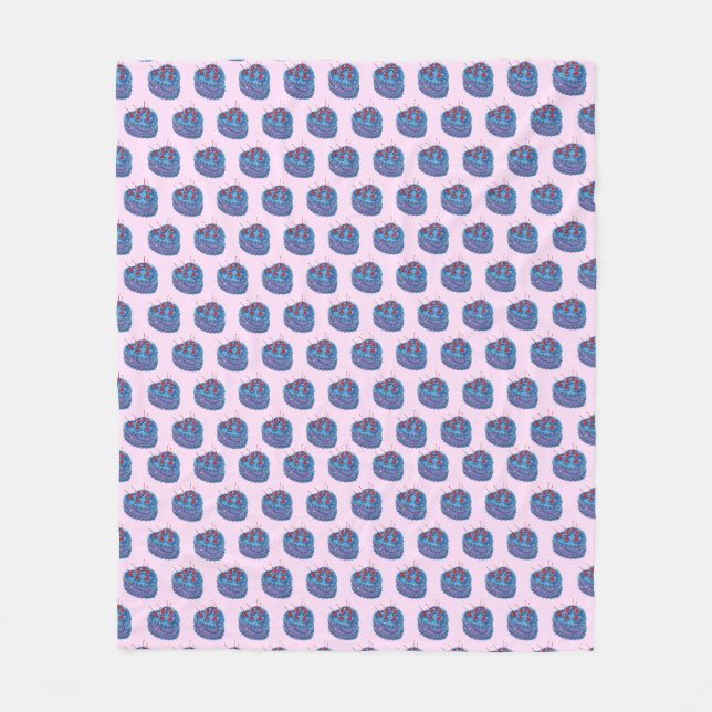 Cobertor De Velo Padrão de Bolo Corpo Roxo (Frente)
