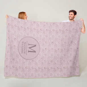 Cobertor De Velo Padrão de Brilho Dourado Rosa Pastel Bege Macio Pe