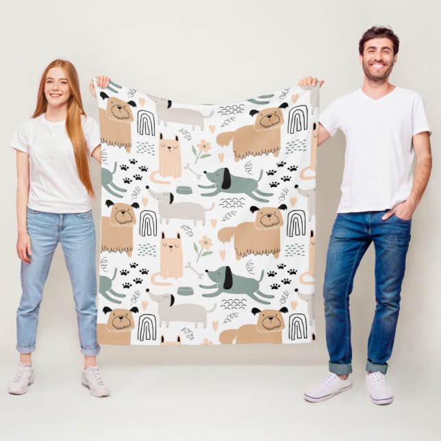 Cobertor De Velo Padrão de Cachorro Gato (In Situ)