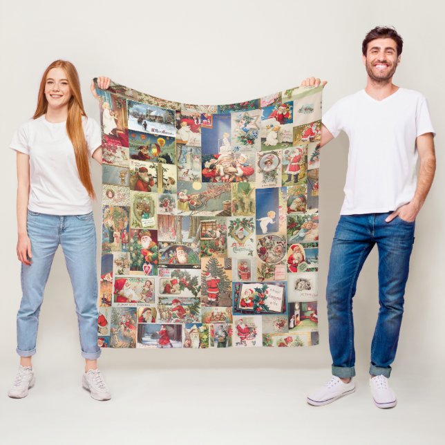 Cobertor De Velo Padrão de Cartões de Cartões de natal de Natal Ant (In Situ)