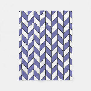 Cobertor De Velo Padrão de Chevron Moderno Periwinkle Herringbone
