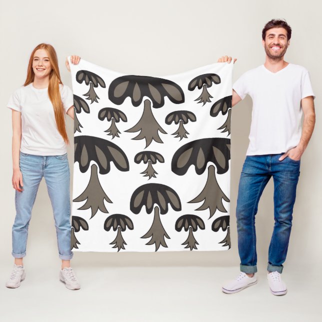 Cobertor De Velo Padrão de Cinza Negra para Cogumelo (In Situ)