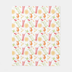 Cobertor De Velo Padrão de Cocktail esboçado