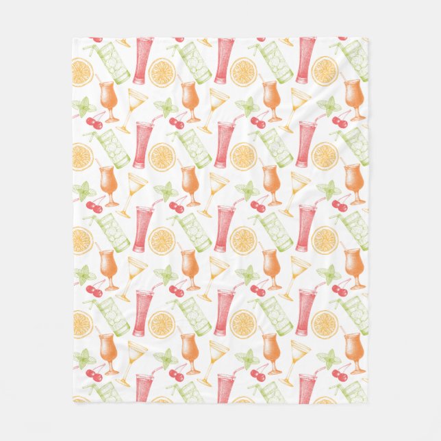 Cobertor De Velo Padrão de Cocktail esboçado (Frente)