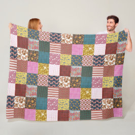 Cobertor De Velo Padrão de Coleta de Patchwork do País Rustic Vinta