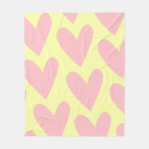Cobertor De Velo Padrão de Coração Simples, Cor-de-Rosa Amarelo, Y2