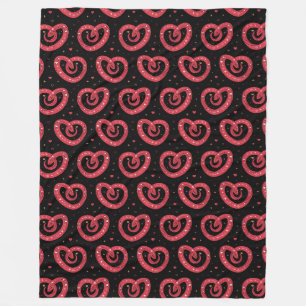 Cobertor De Velo Padrão de Corações de Abstrato vermelho suave