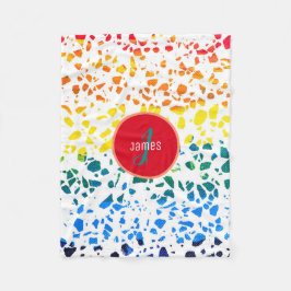 Cobertor De Velo Padrão de cores personalizado do Abstrato Terrazzo