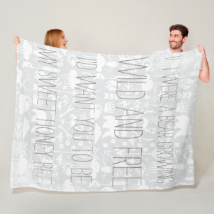 Cobertor De Velo Padrão de Coruja de Cerveja Selvagem e Urso Livre