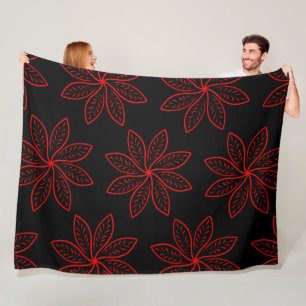 Cobertor De Velo Padrão de Crimson em Preto