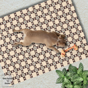 Cobertor De Velo Padrão de Cruz Asteca Boho Design Sudoeste Pet 