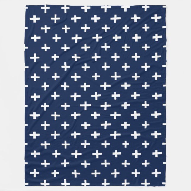 Cobertor De Velo Padrão de Cruzamentos - Estilo Indigo (Frente)