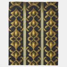 Padrão de deco de arte elegante em preto e ouro