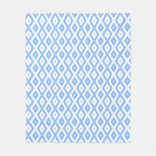 Cobertor De Velo Padrão de diamante azul e branco