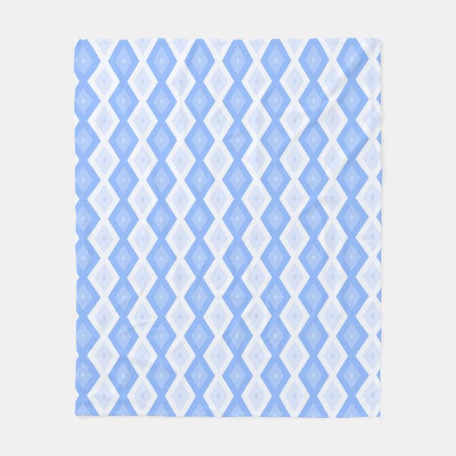 Cobertor De Velo Padrão de diamante azul pálido (Frente)