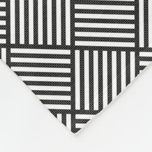 COBERTOR DE VELO PADRÃO DE DIAMANTE DUPLO PRETO E BRANCO