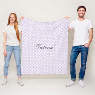 Cobertor De Velo Padrão de Diamante Roxo Folheto Personalizado