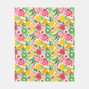 Cobertor De Velo Padrão de diversão de Fruta tropical de Verão colo