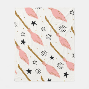 Cobertor De Velo Padrão de Doodle Mágico da Escola de Bruxas