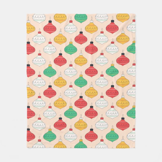 Cobertor De Velo Padrão de Enfeites de natal Retroativos (Frente)