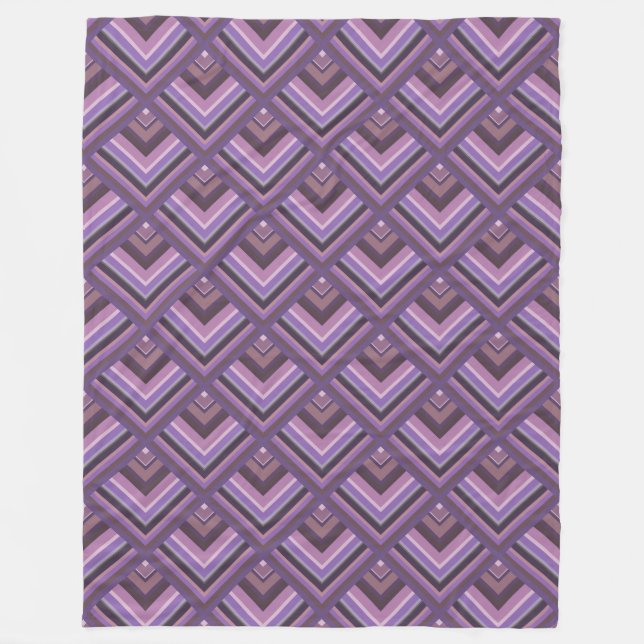 Cobertor De Velo Padrão de escala de faixas Mauve (Frente)