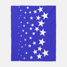 Cobertor De Velo Padrão de estrela branca sobre fundo azul