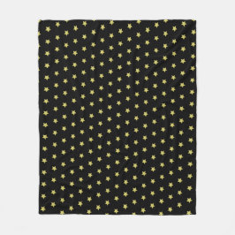 Cobertor De Velo Padrão de Estrela Elegante Dourado e Preto