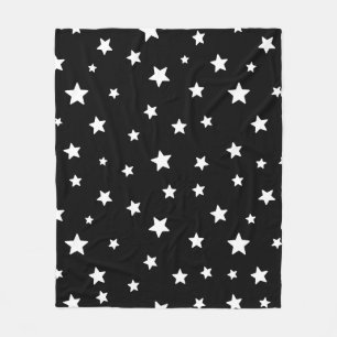 Cobertor De Velo Padrão De Estrelas Estéticas De Bonito Negro E Bra