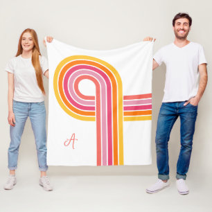 Cobertor De Velo Padrão de faixas curvas de cores brilhantes modern