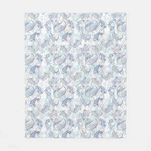 Cobertor De Velo Padrão de Fishes de Camada 02.Azul escuro.b Não BG