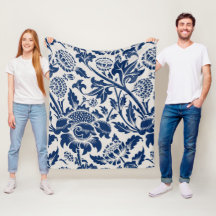 Padrão de Flor Azul Vintage