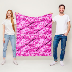 Cobertor De Velo Padrão de Flor de Cereja de Aquicultura