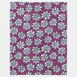 Cobertor De Velo Padrão de Flor Desenhada à Mão 140617 - Cores 02