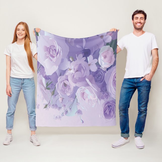 Cobertor De Velo Padrão de flor macia (In Situ)