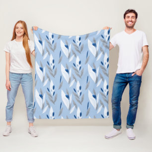 Cobertor De Velo Padrão de flor retrô azul turquesa vermelho