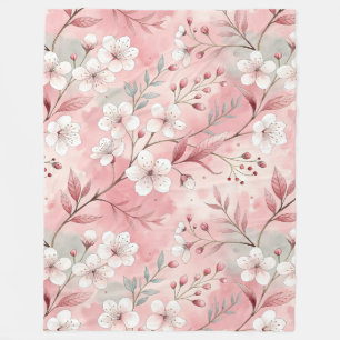 Cobertor De Velo Padrão de Flor Sakura Rosa