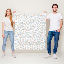 Cobertor De Velo Padrão de Flor Selvagem Simples Branco