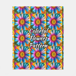 Cobertor De Velo Padrão de Flores Coloridas Bonitas