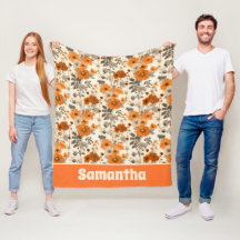 Padrão de Flores de Queda de Laranja Queimado Russ