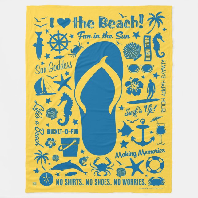 Cobertor De Velo Padrão de flutuação do Sacudir de Verão (Frente)