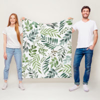 Padrão de Folhas Botânicas de Linda Cores Aquática