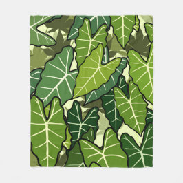 Cobertor De Velo Padrão de Folhas Verdes