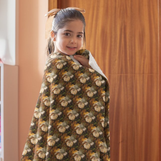 Cobertor De Velo Padrão de Fotografia de Autumn Squash Still Life (In Situ Front)