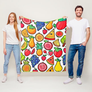 Cobertor De Velo Padrão de Fruta vibrante