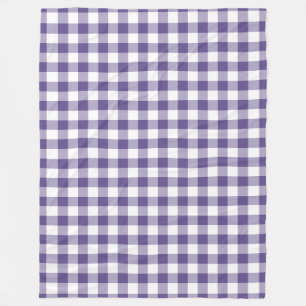 Cobertor De Velo Padrão de Gingham Puro Ultra Violeta
