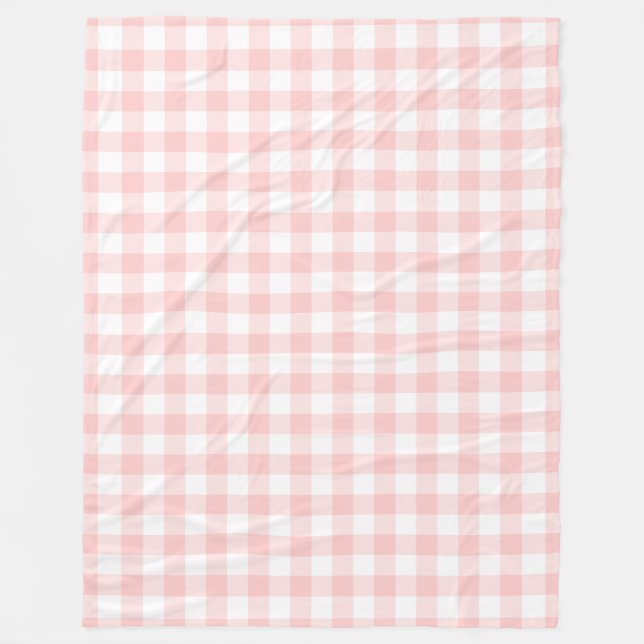 Cobertor De Velo Padrão de Gingham Rosa (Frente)
