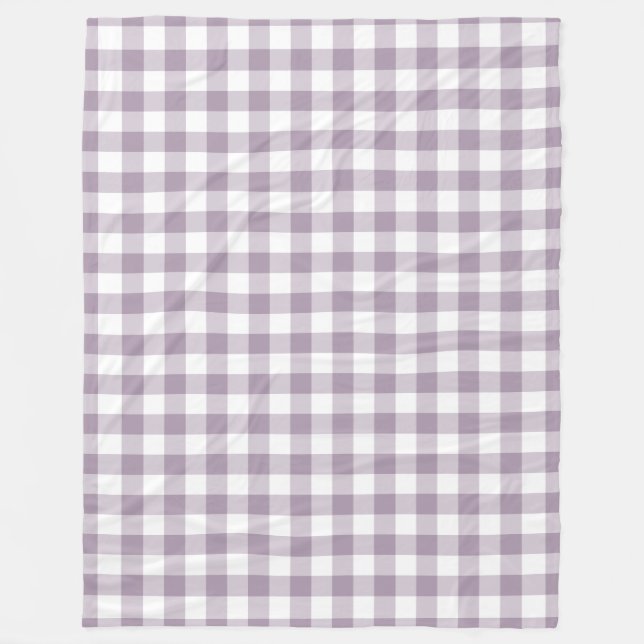 Cobertor De Velo Padrão de Gingham Roxo (Frente)
