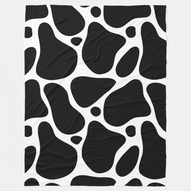 Cobertor De Velo Padrão de girafa preto e branco (Frente)